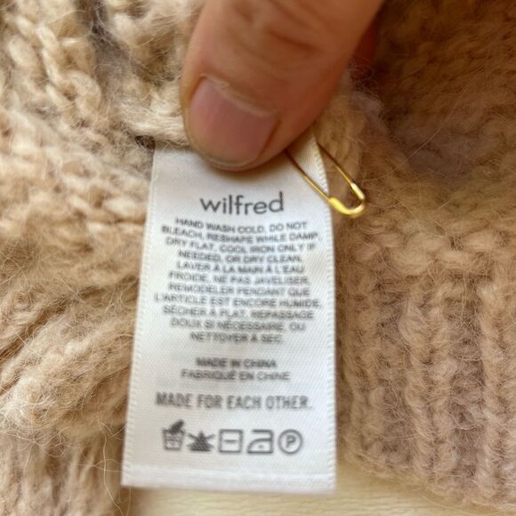 Wilfred cream knitted long-sleeved cropped sweater, round neck, great shape, XXS - Picture 6 of 8